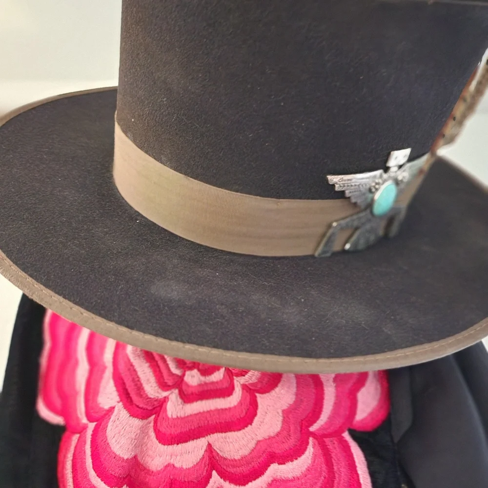 Double D Ranchwear Rare Thunderbeing Hat NIB MEDium rare Black - Picture 8 of 11